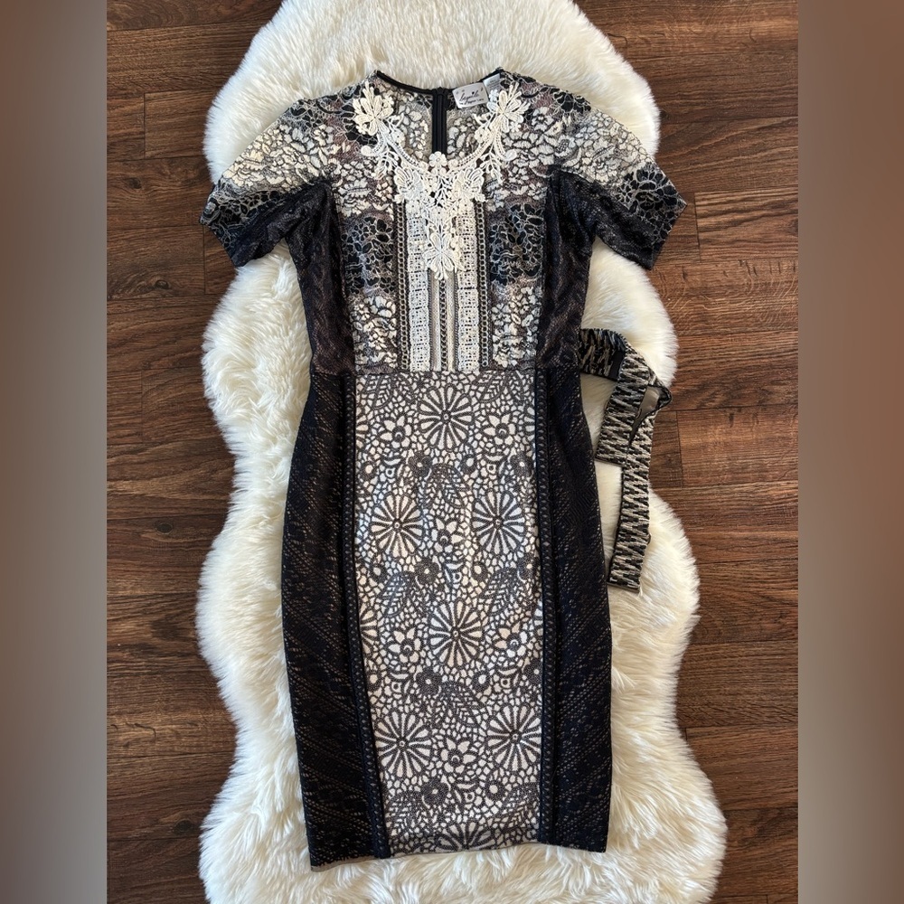 Beguile by Byron Lars Melange Lace Pencil Dress - Picture 2 of 15